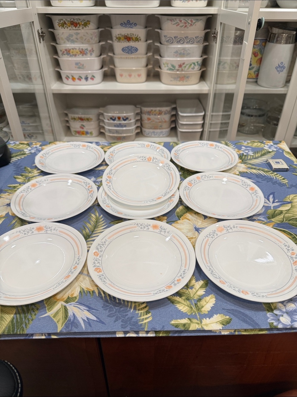 Corelle Apricot Grove Set of Ten Dessert Dishes.